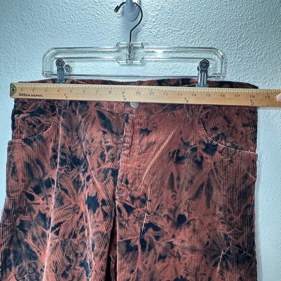 Strike Oil Rust & Black Tie Dye Corduroy 100% Cotton Pants 34 - Picture 12 of 14